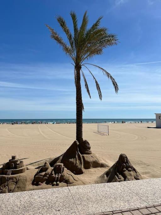 Apartamento 1ª Linea De Playa - Con Piscina Y Parking Playa de Gandia 외부 사진